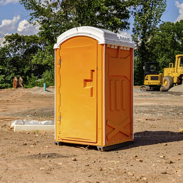 do you offer hand sanitizer dispensers inside the porta potties in Orchards